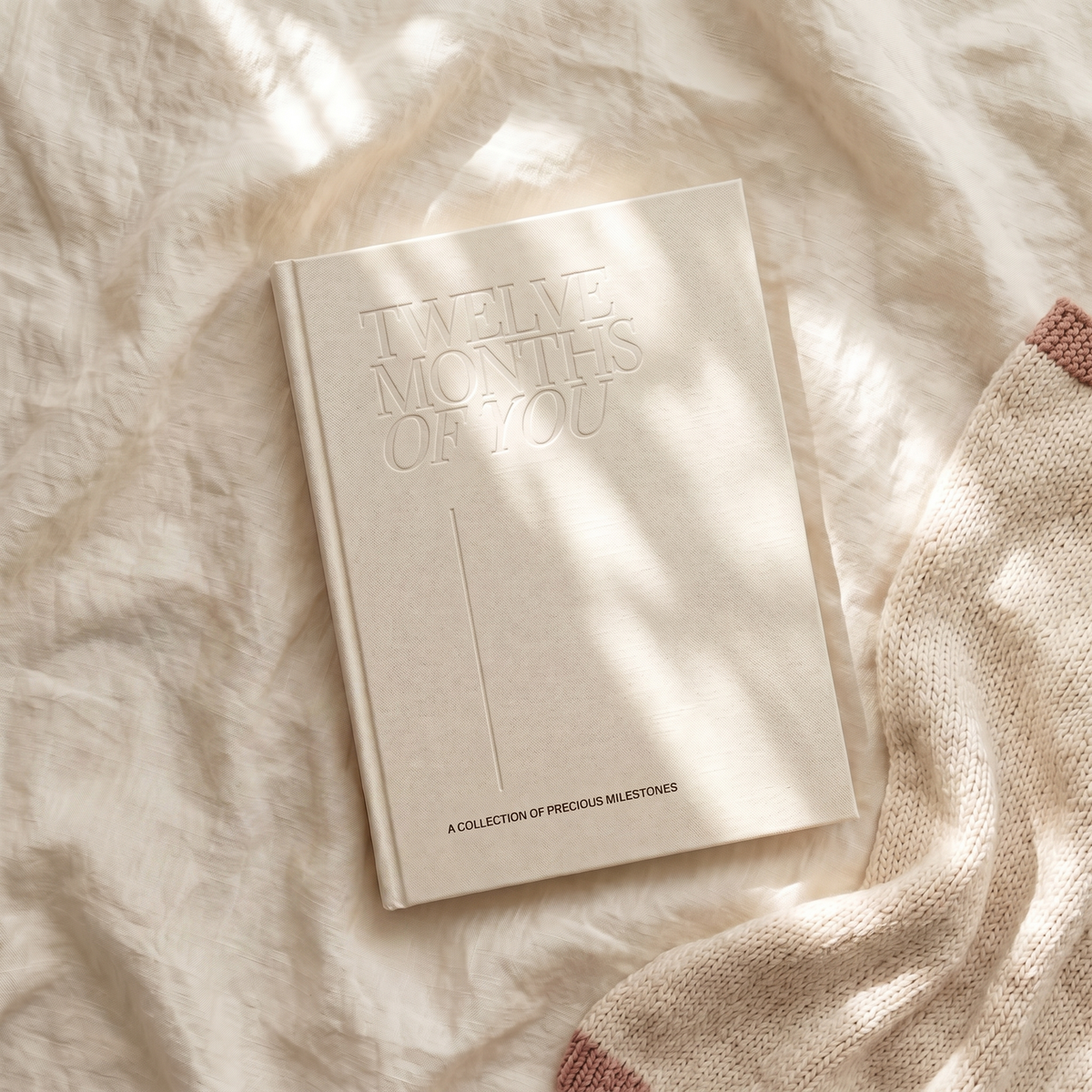 Cream linen keepsake album lifestyle image
