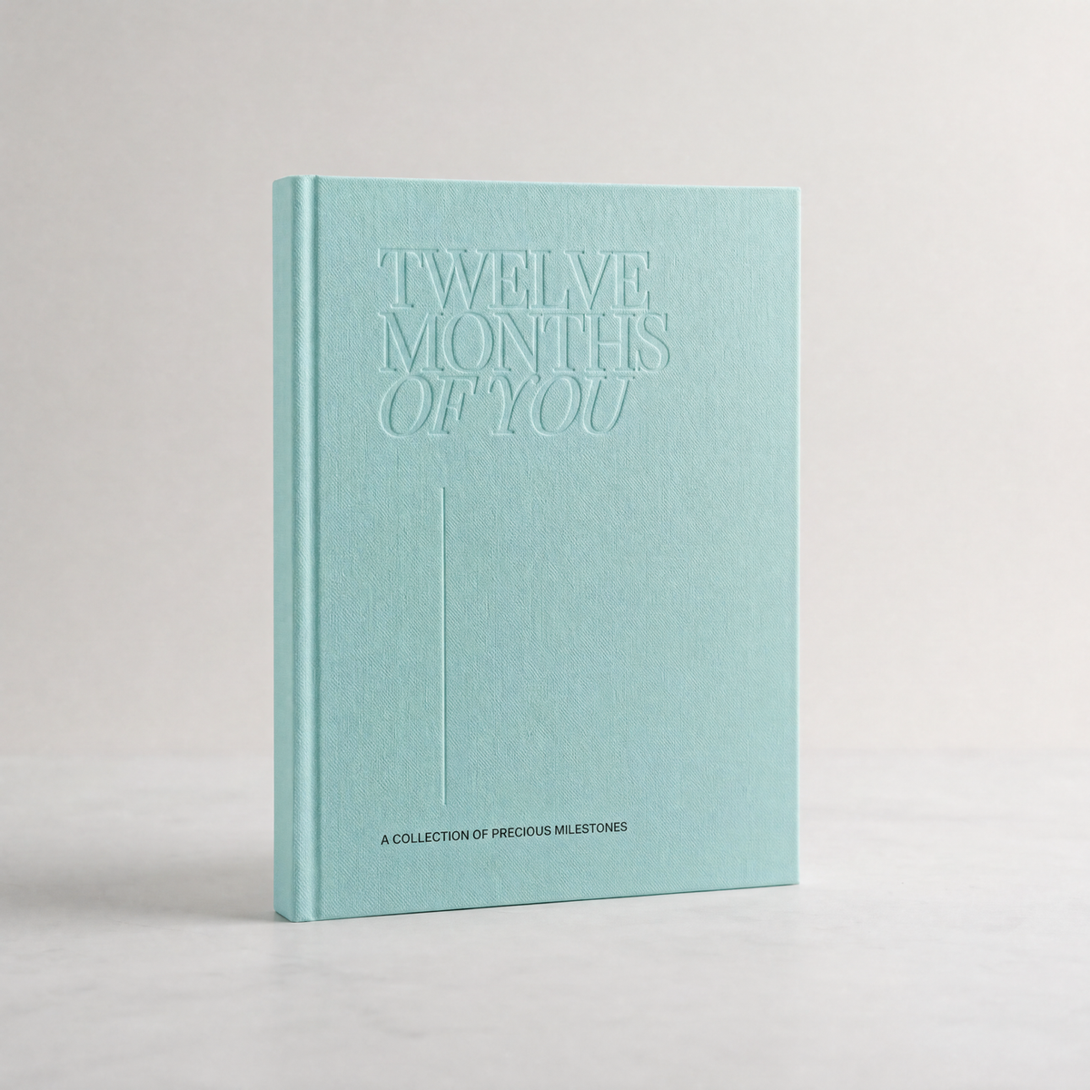 Baby blue linen keepsake album
